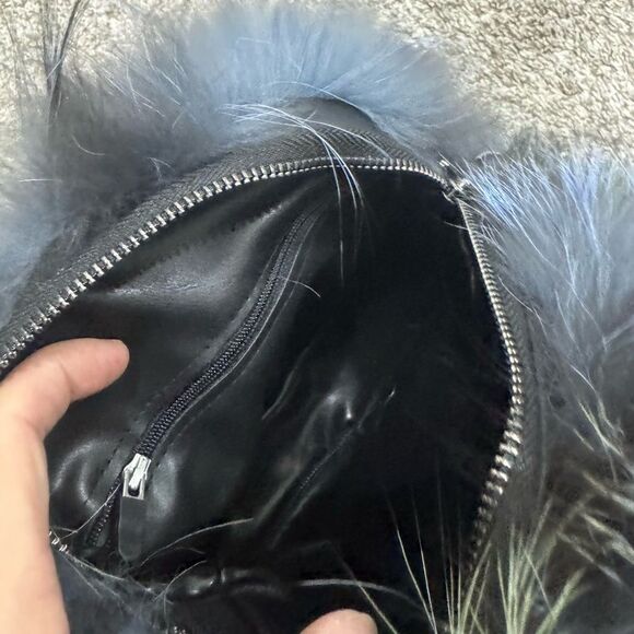 Colorful Real Fox Fur Handmade Round Bag, Includes 2 Strap and Fur Ball Chains - Picture 17 of 17